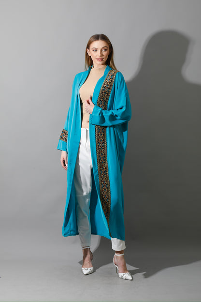 Long CBH Kaftan - Turquoise