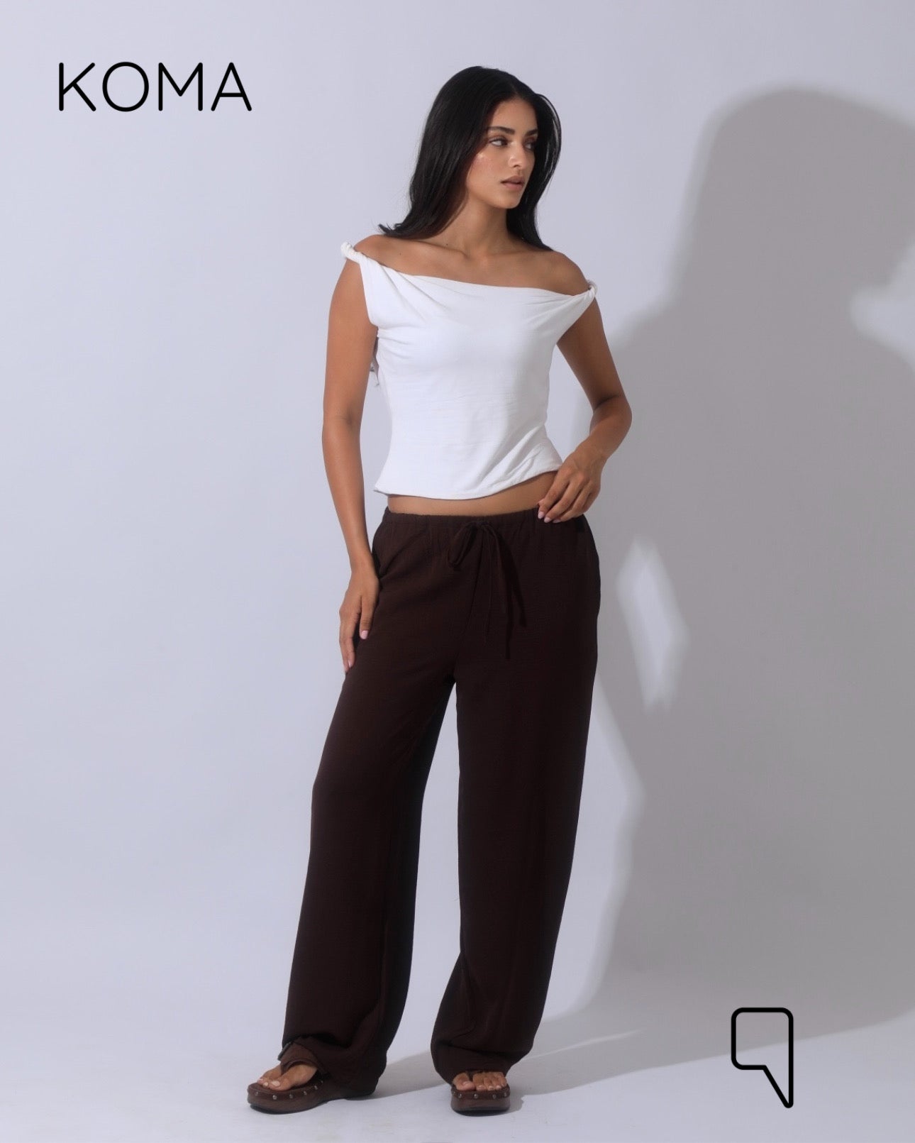 Elsie Lose Fit Trousers - Brown
