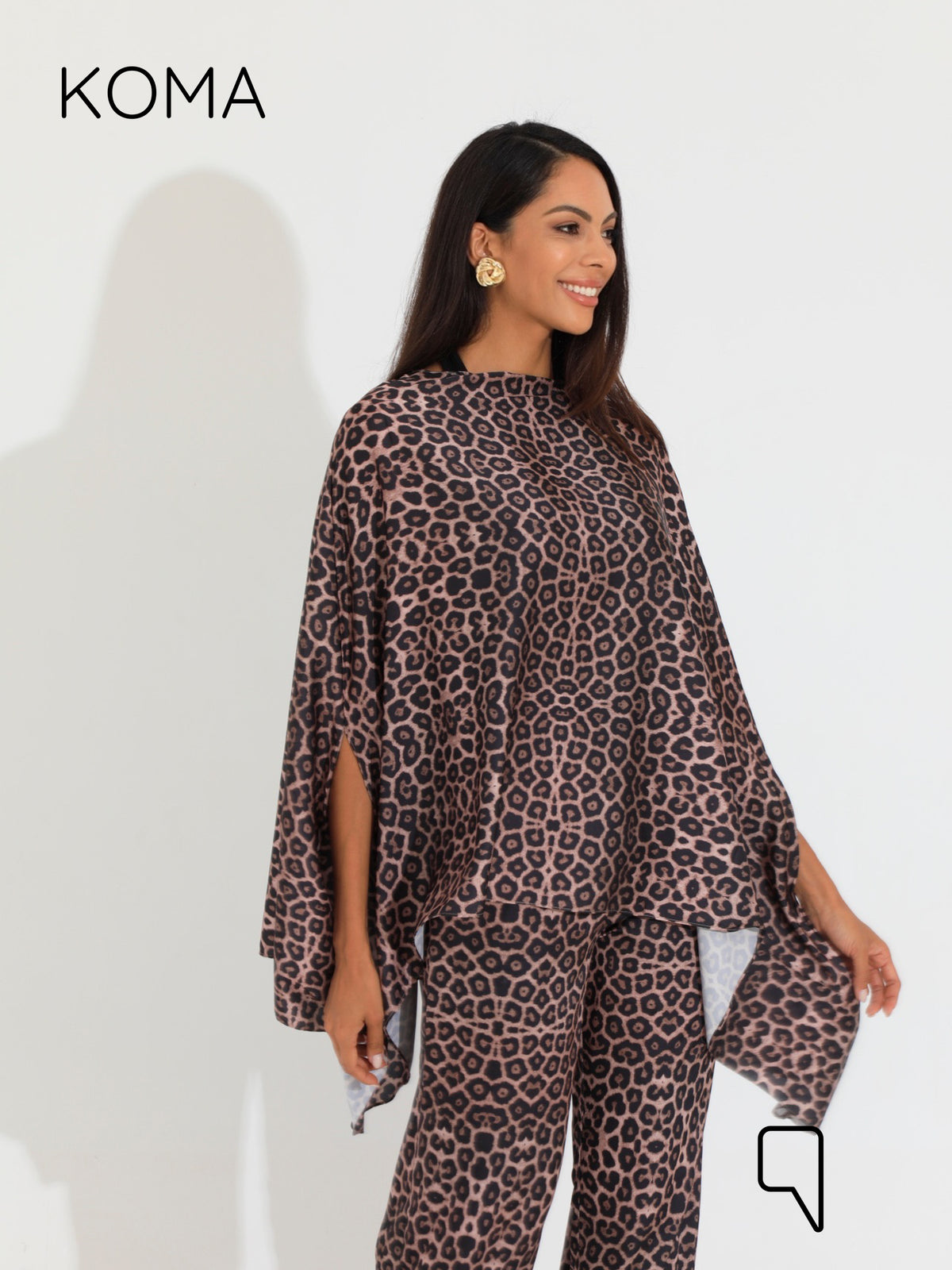 Celeste Satin Butterfly Blouse - Multicolored Tiger
