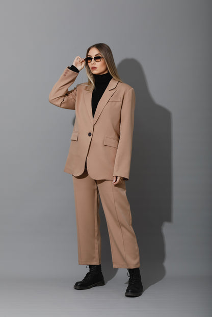 Tailored Oversized Suits - Beige