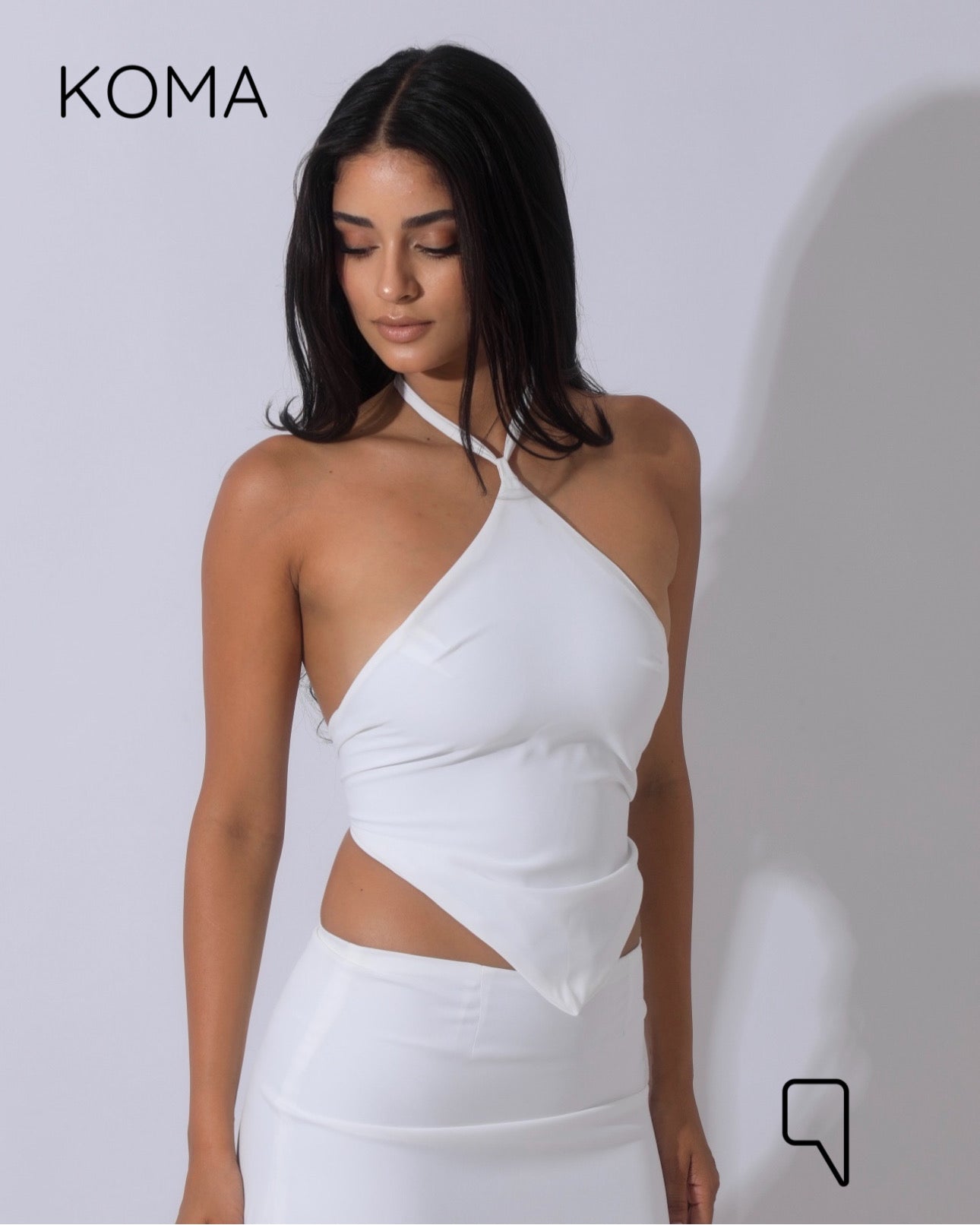 Kallie Tied Up Top & Mini Skirt Co-Ord - White