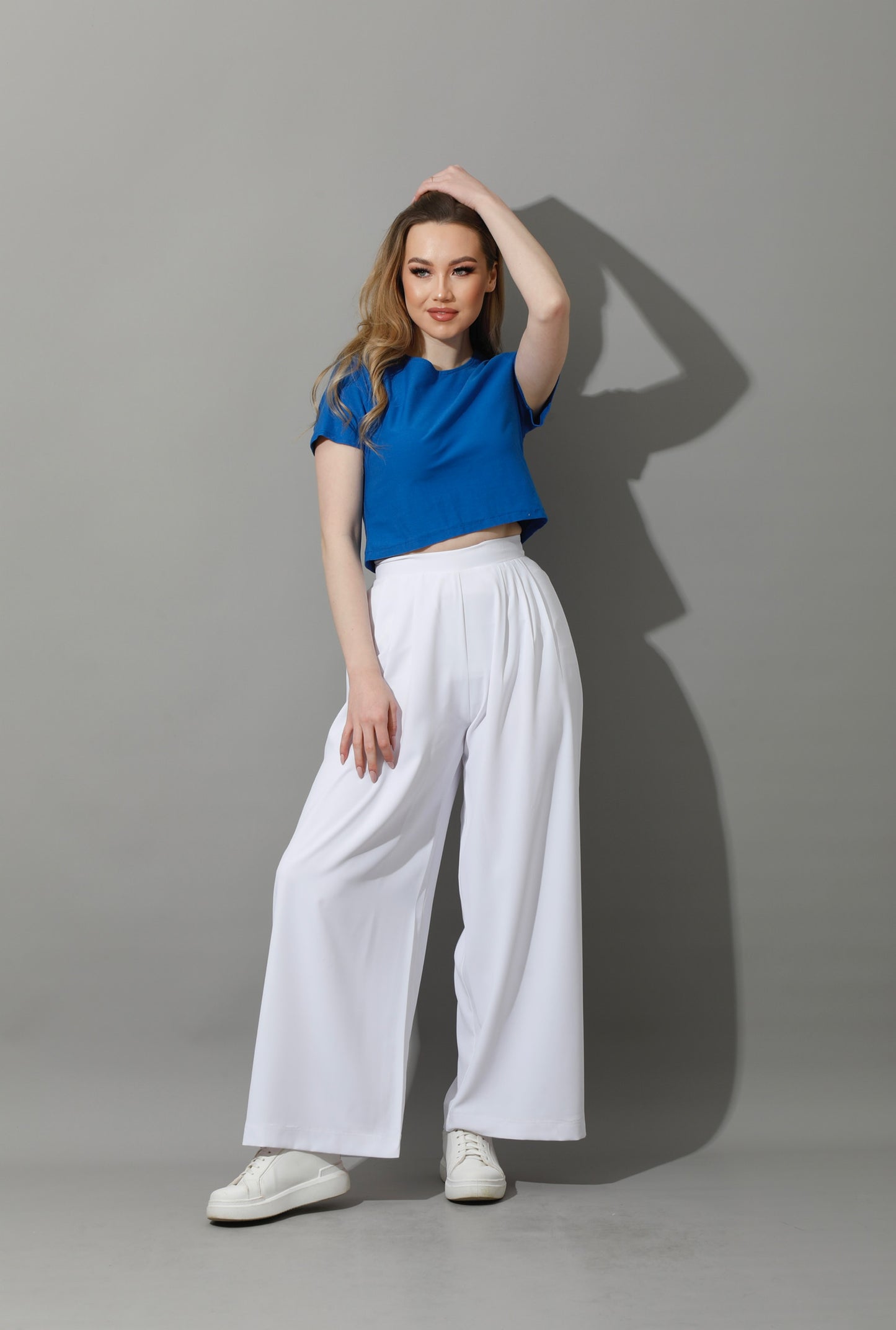 Straight Fit Trousers - White
