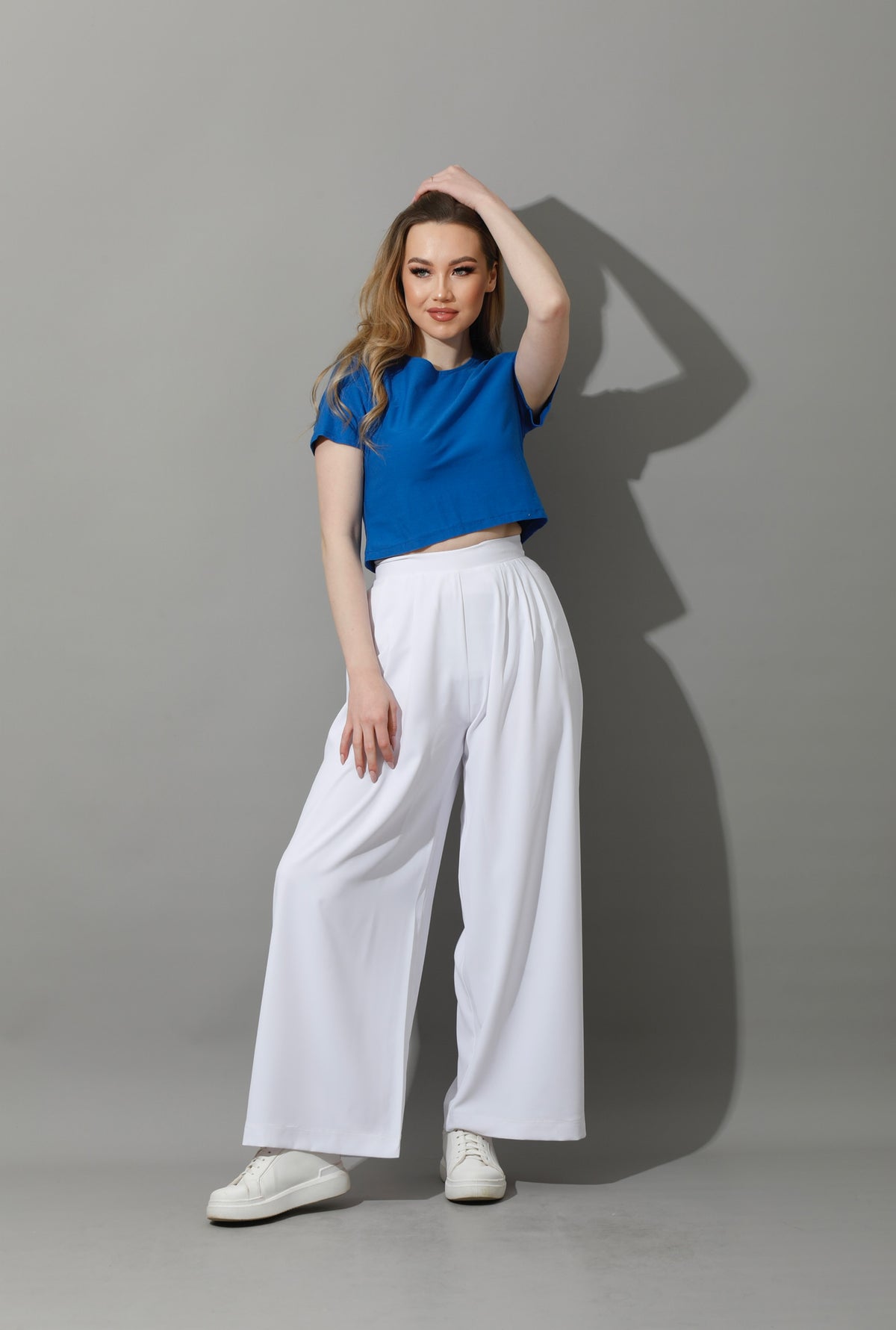 Straight Fit Trousers - White