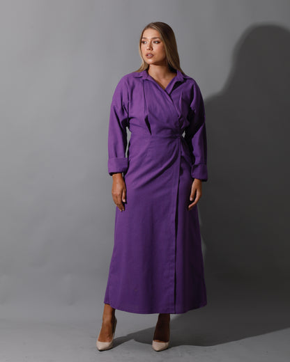 Wrapped Maxi Dress - Purple