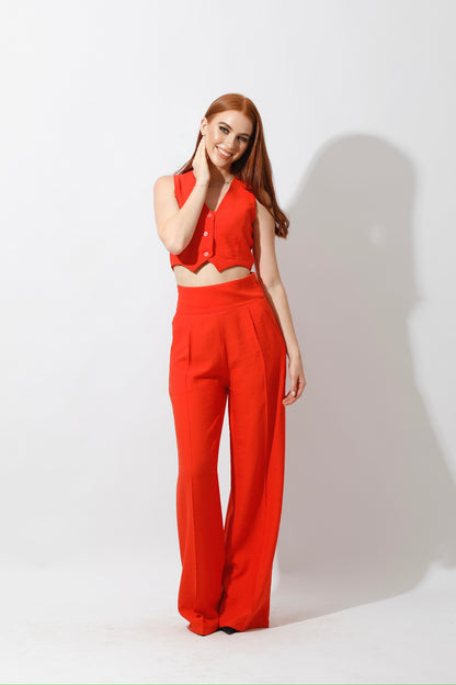 Co-Ord Vest Set - Orange