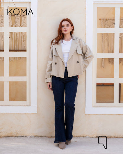 Rochelle Lose Trench Jacket - Beige