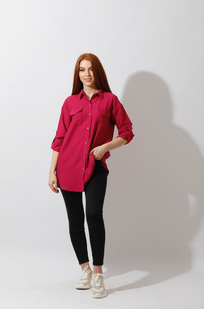 Shirt ‏with Two Pockets - Orchid Purple
