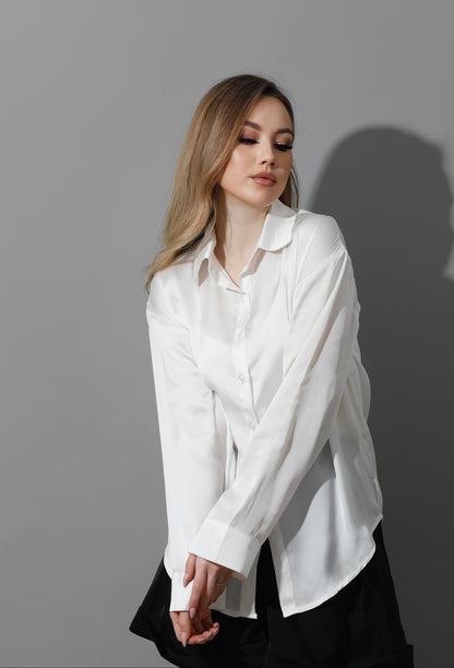 Satin Blouse - White