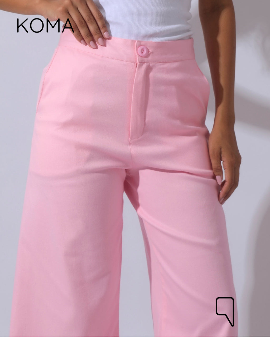 Maddelena Mini Flare Trousers - Pink