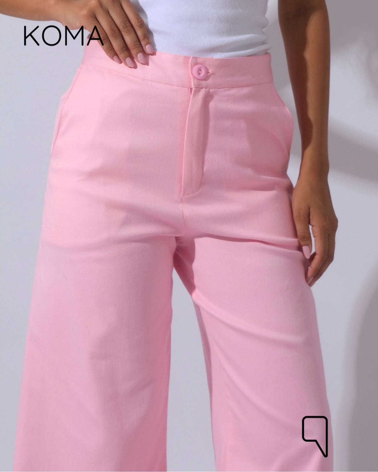 Maddelena Mini Flare Trousers - Pink