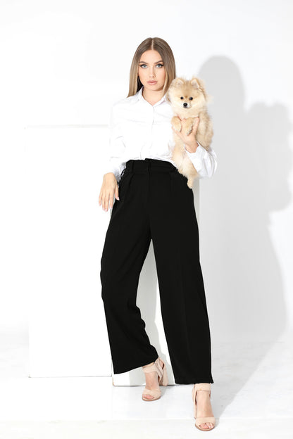 High Waist Trousers - Black