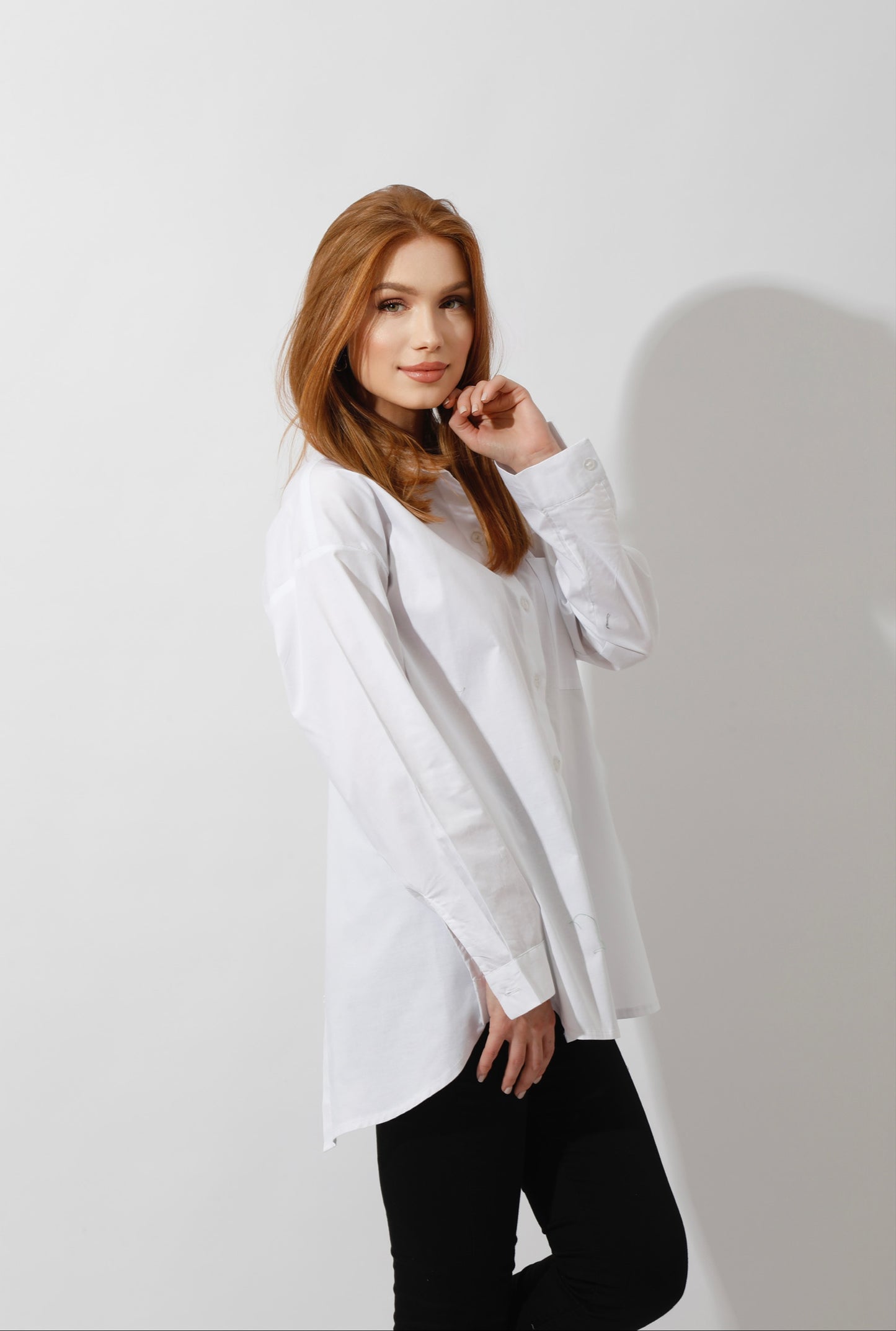 Buttons Back Shirt - White
