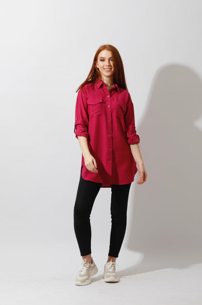 Shirt ‏with Two Pockets - Orchid Purple