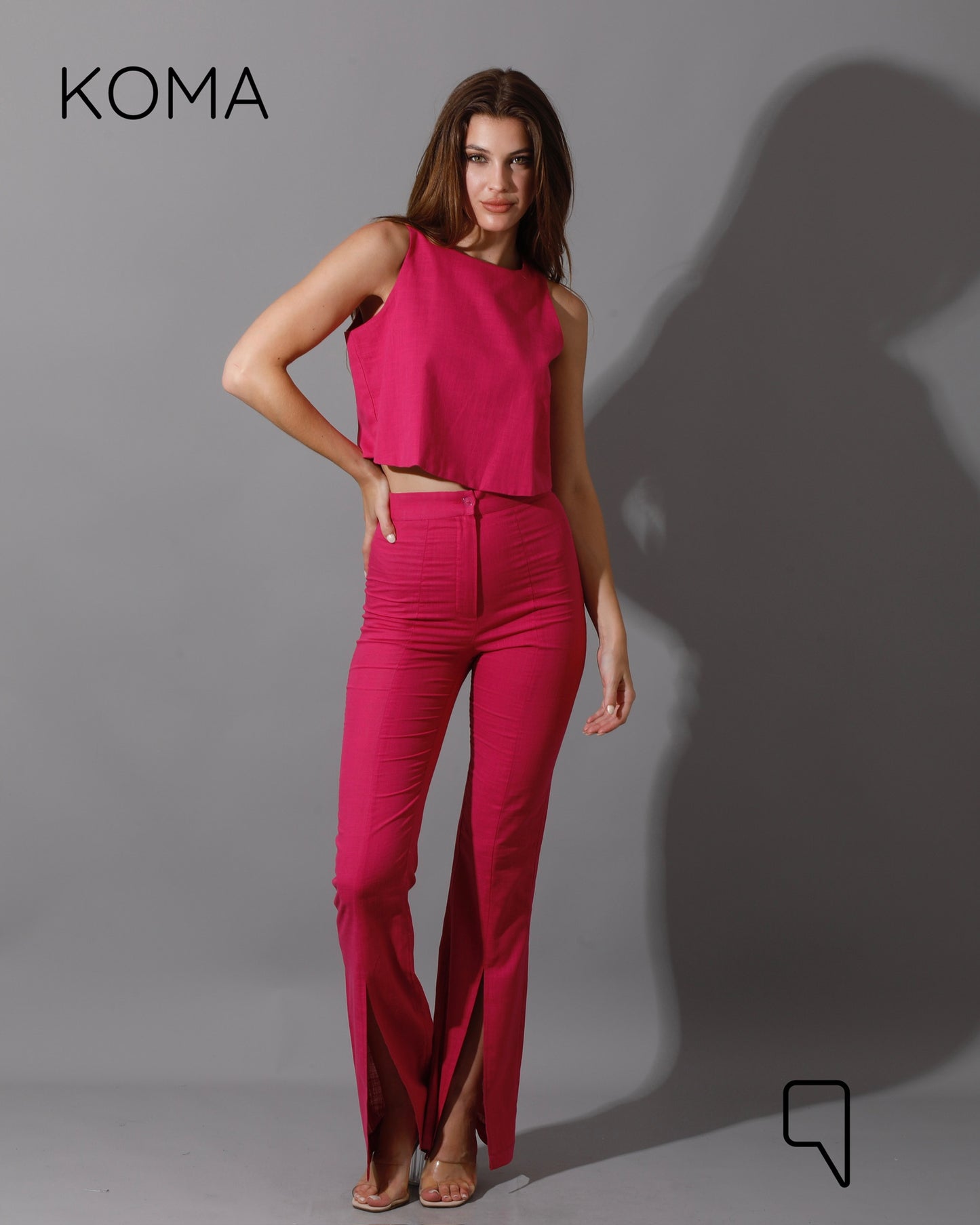 Greta Sleeveless Top - Fuchsia