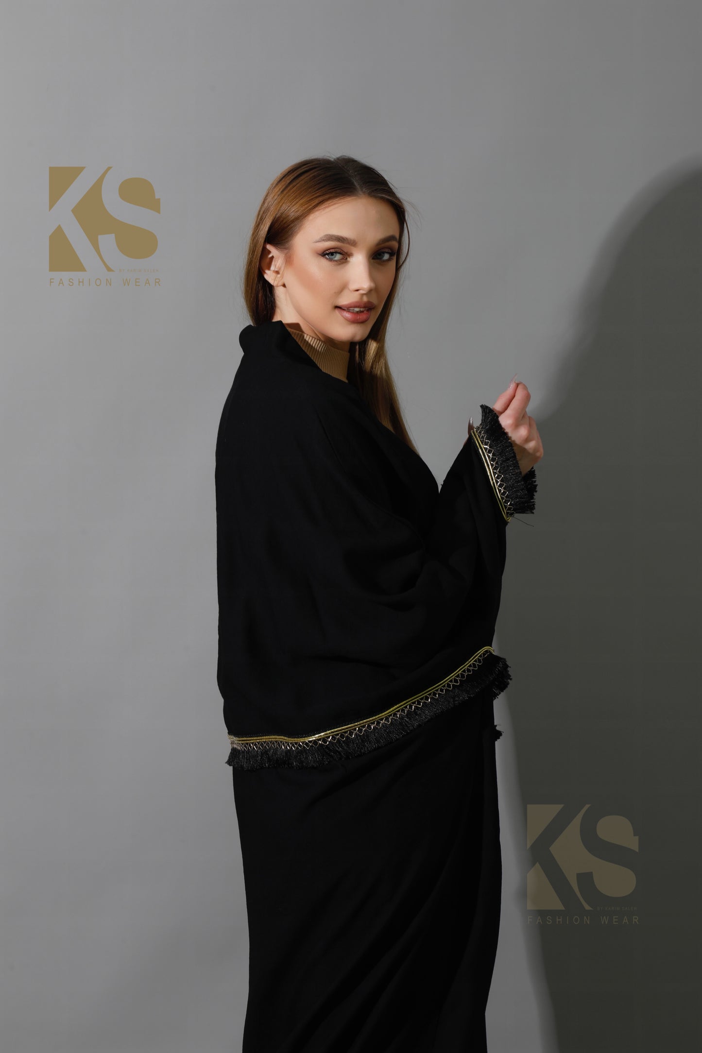 Lose Double Color Kaftan - Black X White