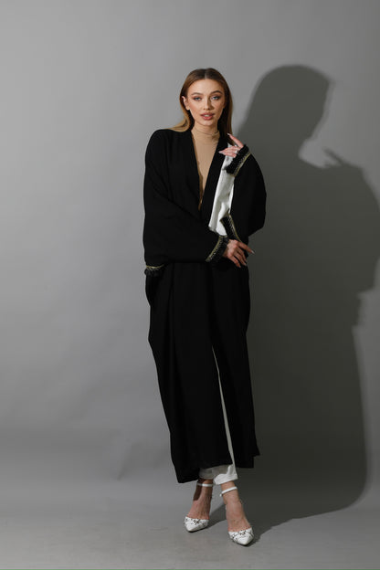 Lose Double Color Kaftan - Black X White