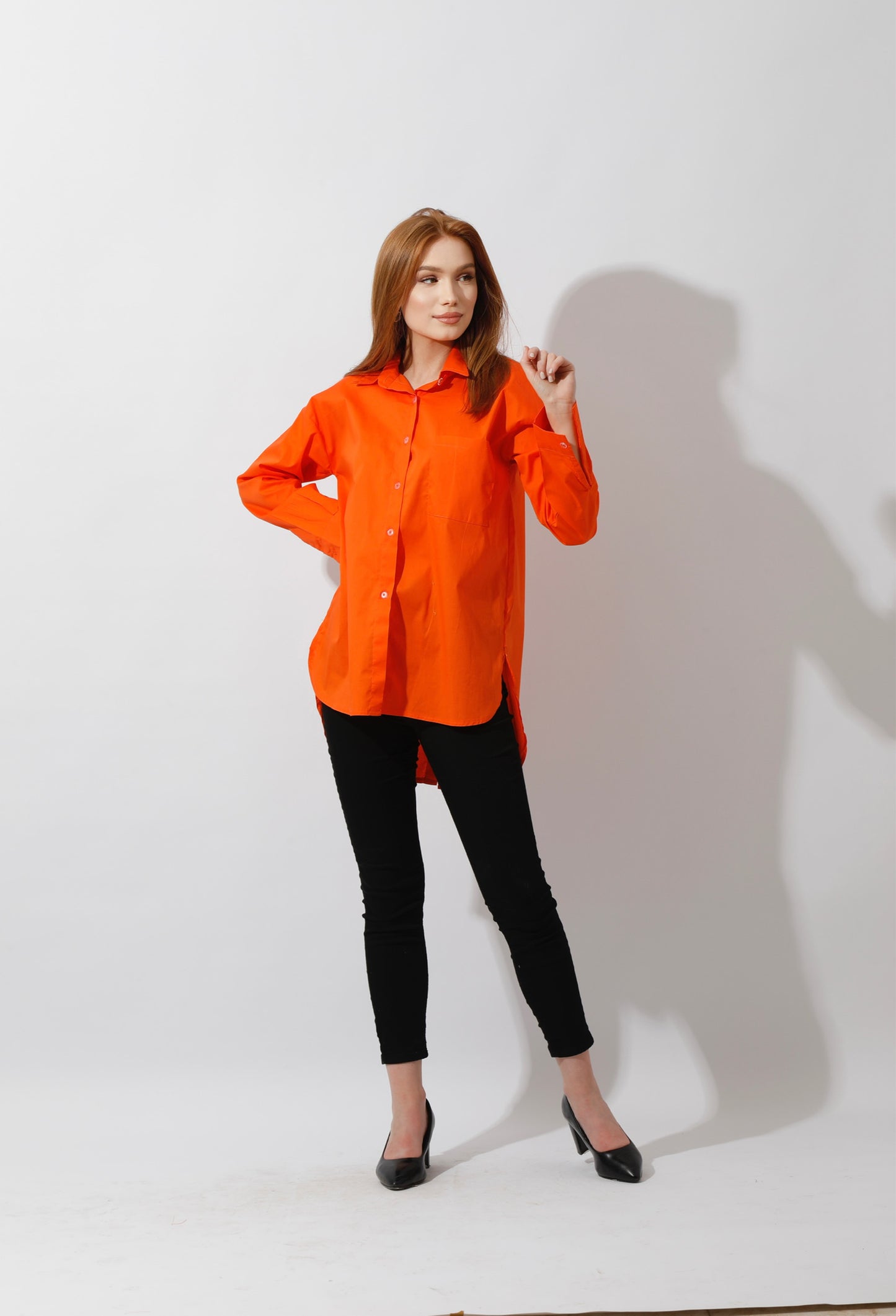 Buttons Back Shirt - Orange