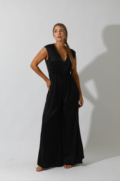Flared Jumpsuit - Black