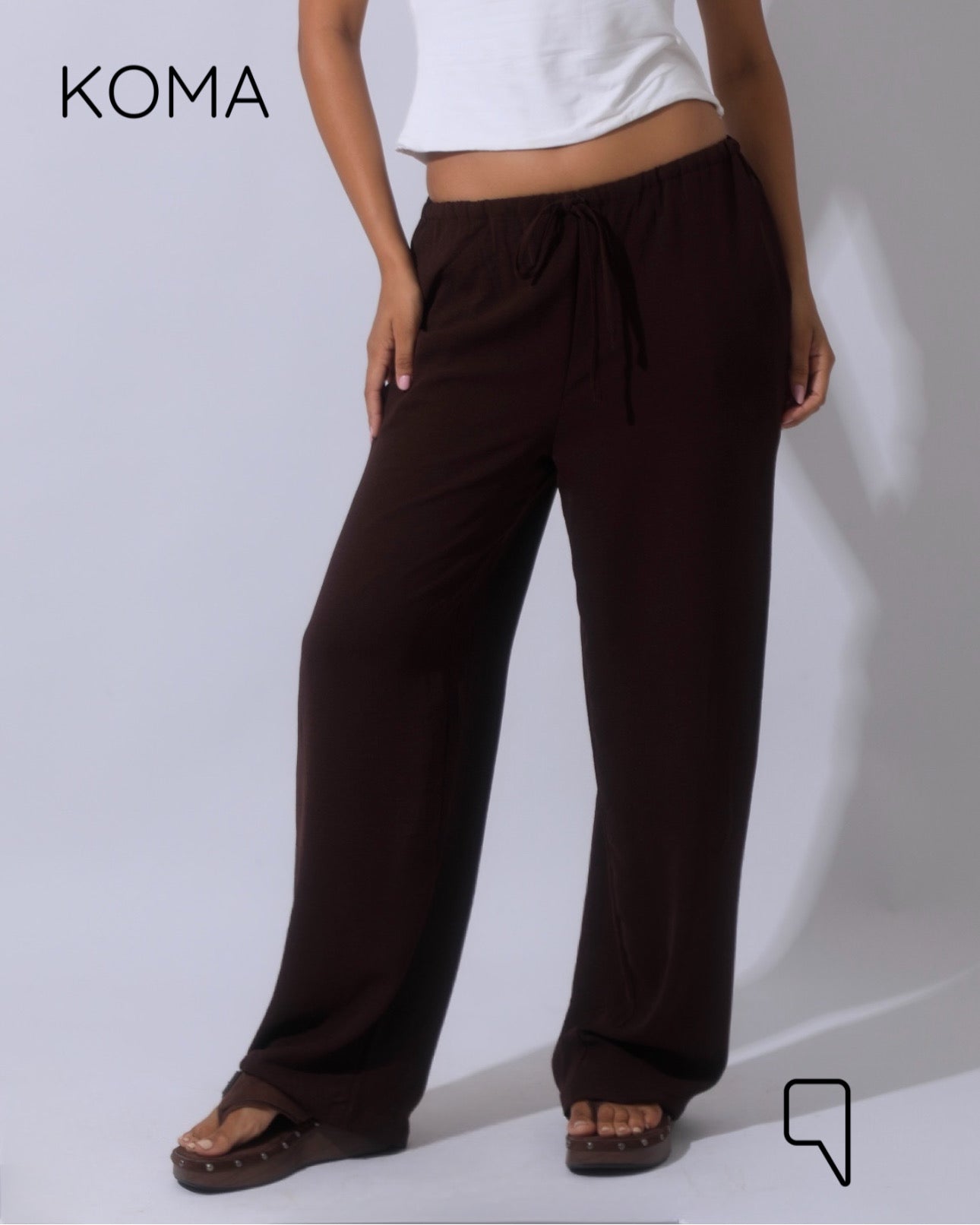 Elsie Lose Fit Trousers - Brown