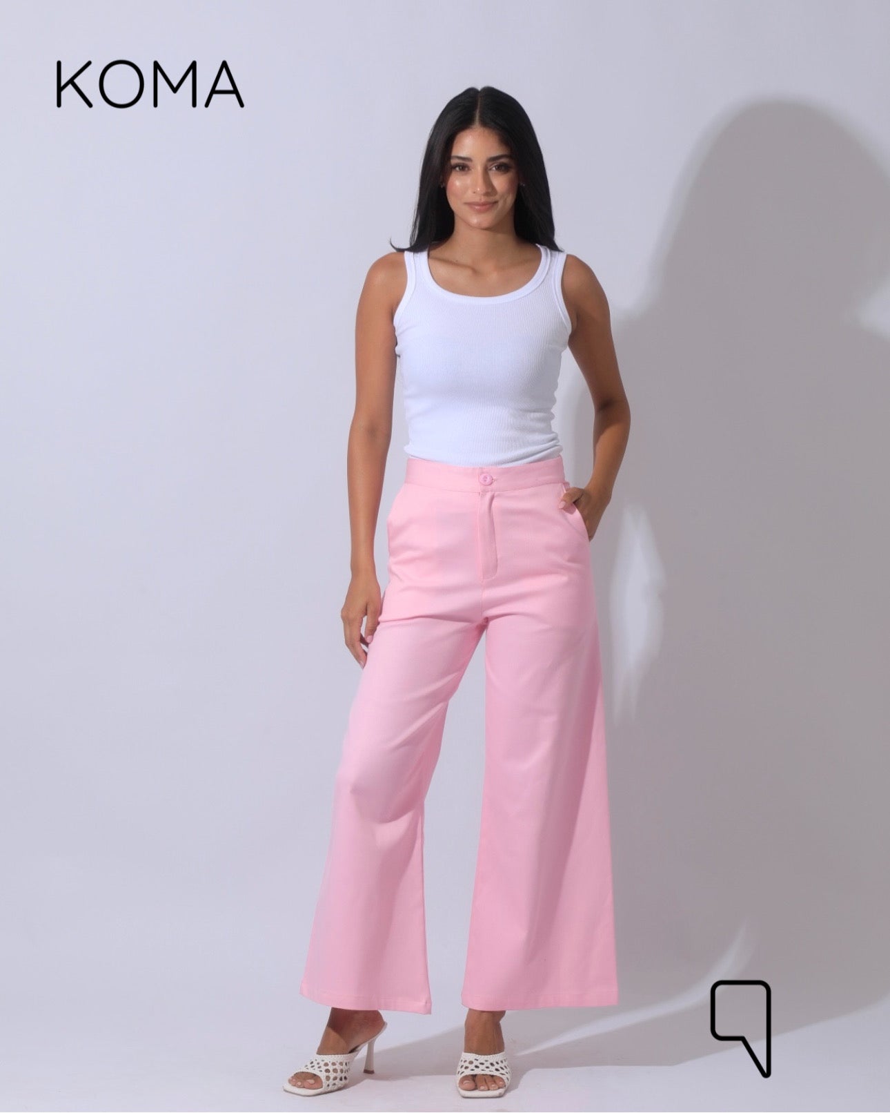 Maddelena Mini Flare Trousers - Pink