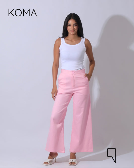 Maddelena Mini Flare Trousers - Pink