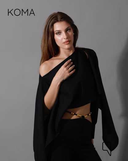 Piera Butterfly Co-Ord - Black