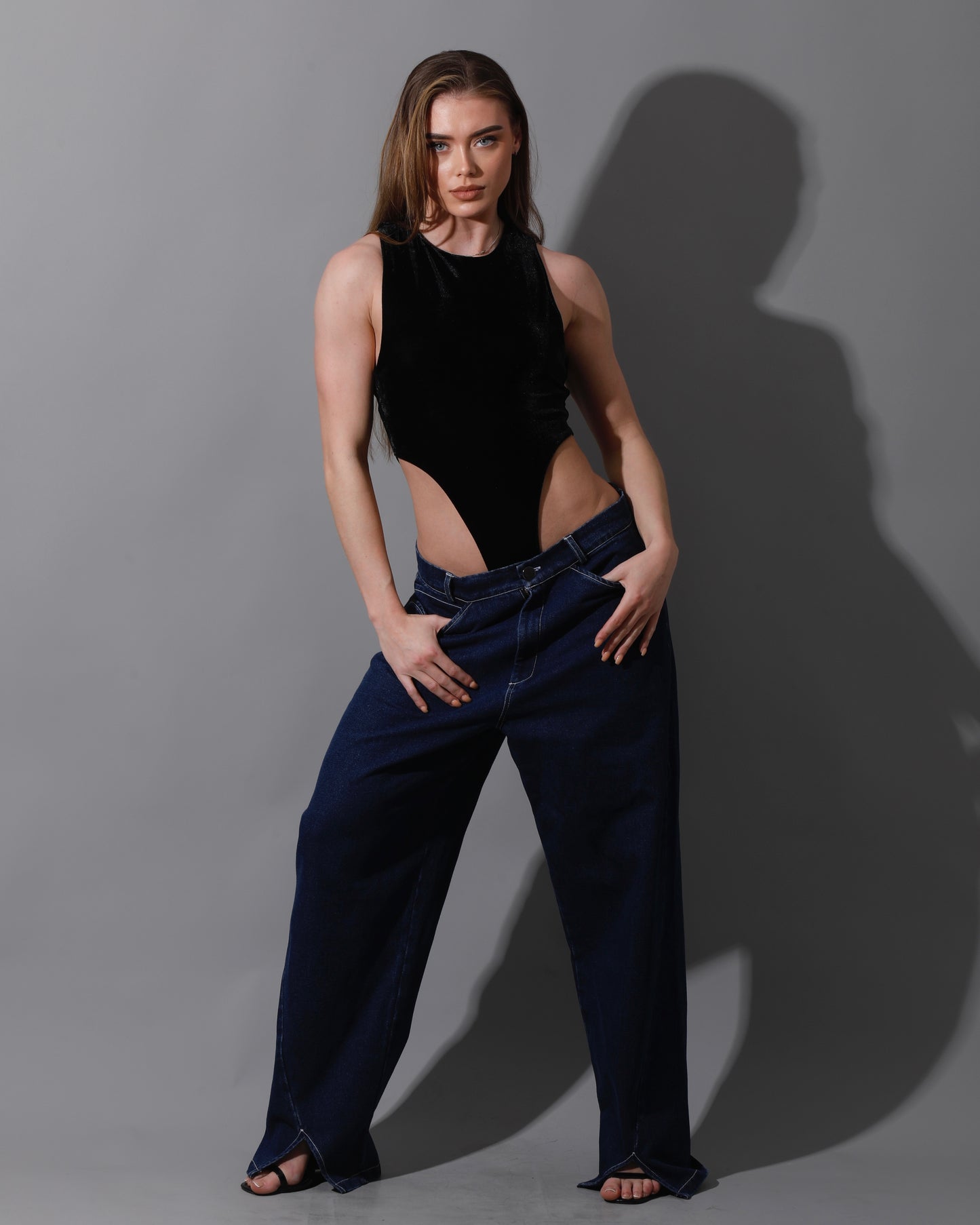 Velvet Body Suit - Black