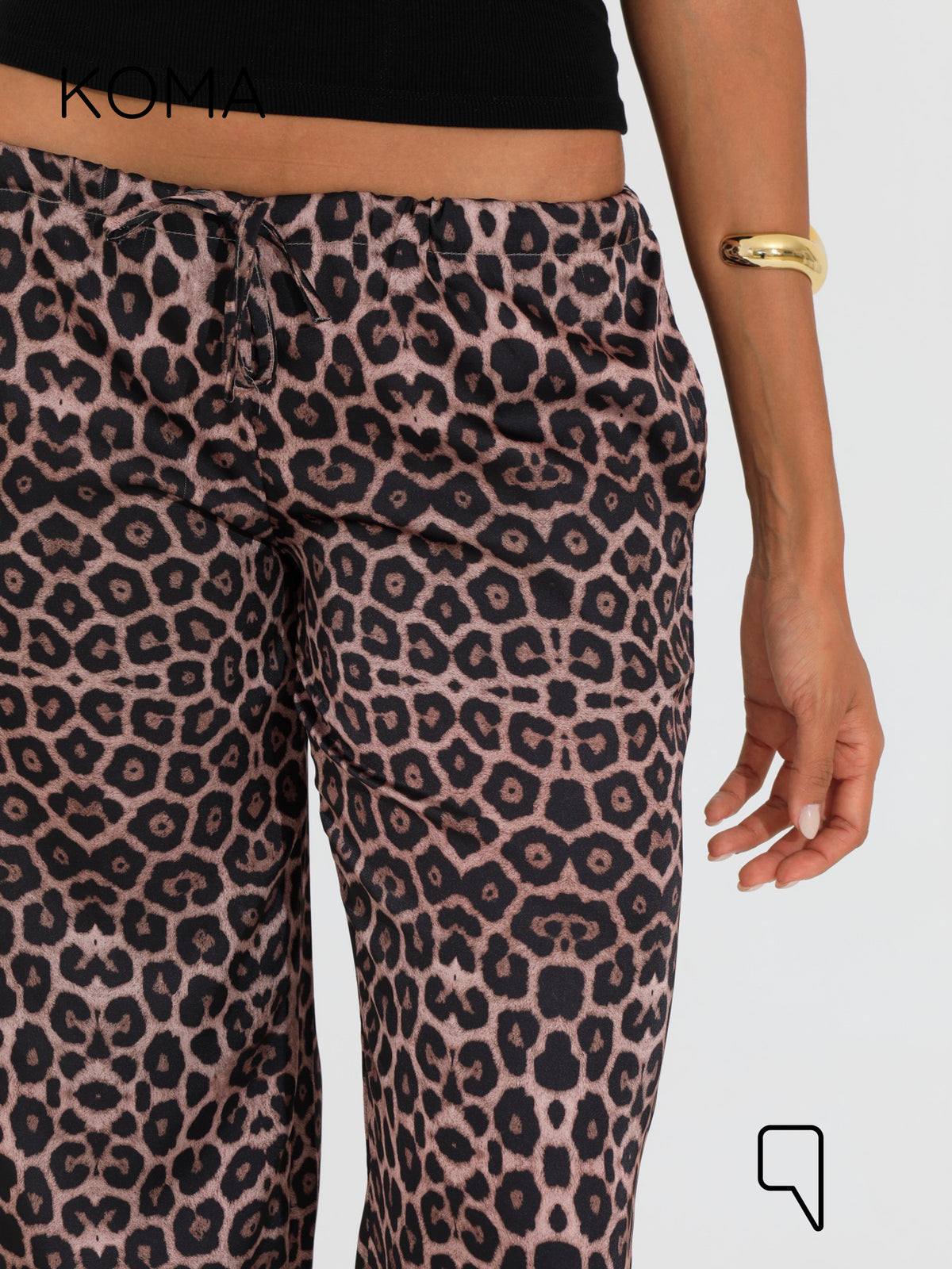 Elsie Lose Fit Trousers - Multicolored Tiger