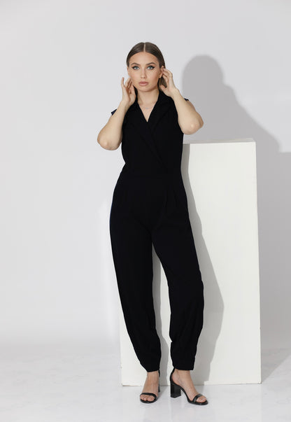 Wrapped Jumpsuit Sleeveless - Black