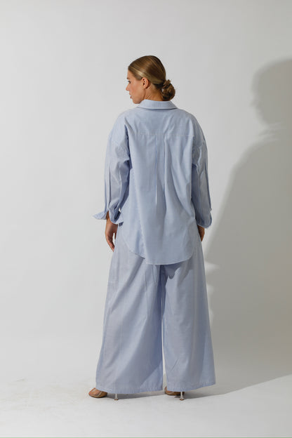 Lose Striped Shirt - Striped Blue
