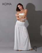 Tabitha Elastic Top - White