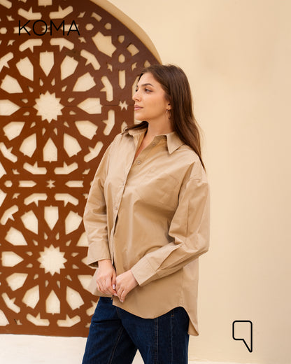 Marta Long Sleeves Shirt - Beige