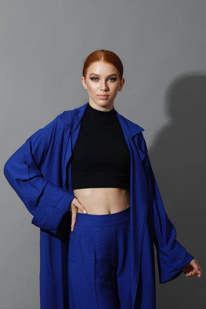 Long Cardigan - Electric Blue