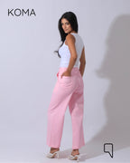 Maddelena Mini Flare Trousers - Pink
