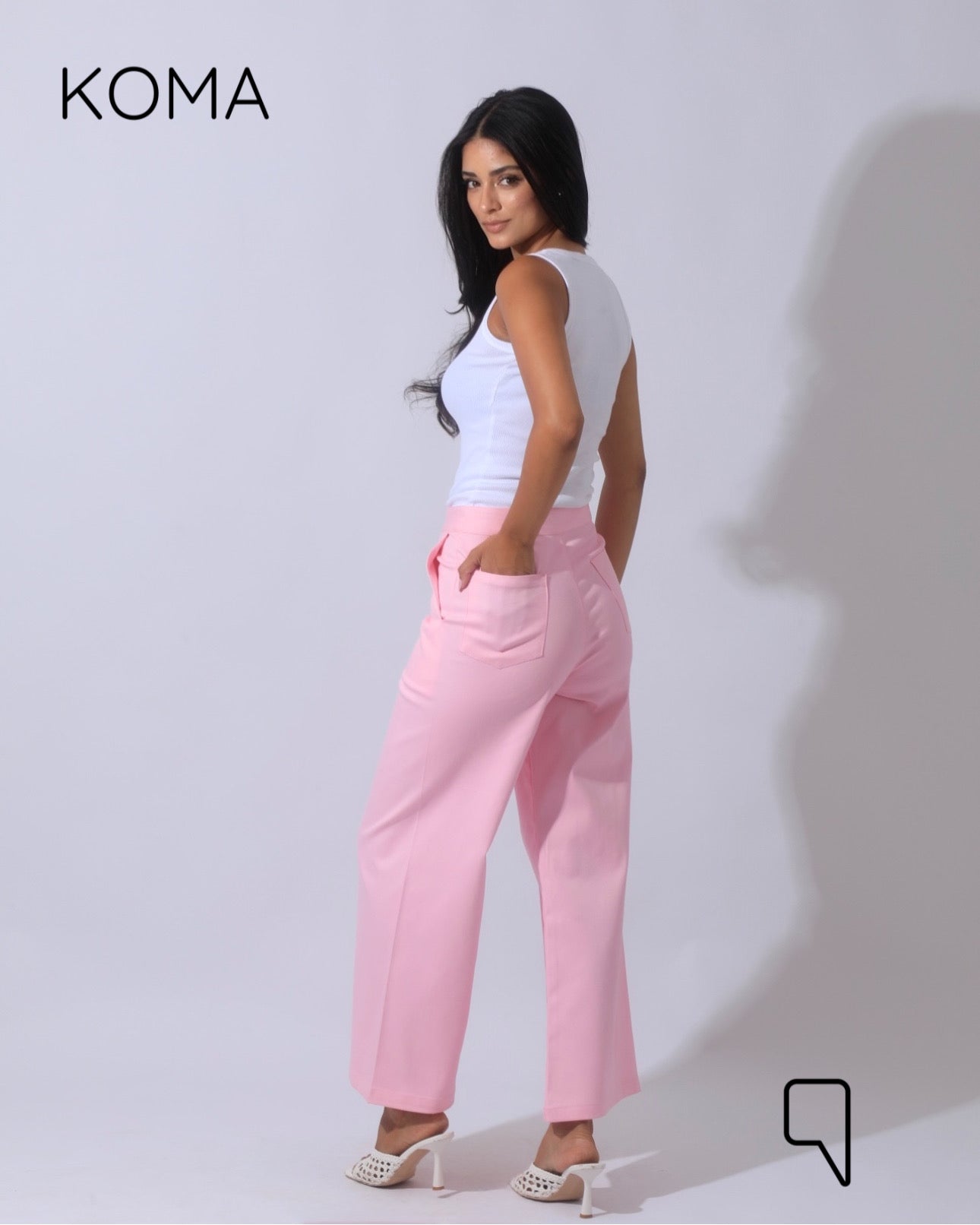 Maddelena Mini Flare Trousers - Pink