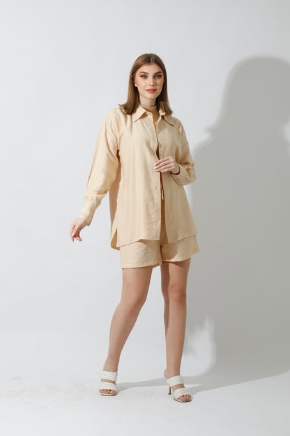 Lose Fit Shorts - Beige