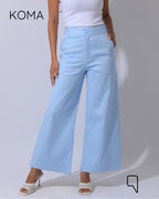 Maddelena Mini Flare Trousers - Baby Blue