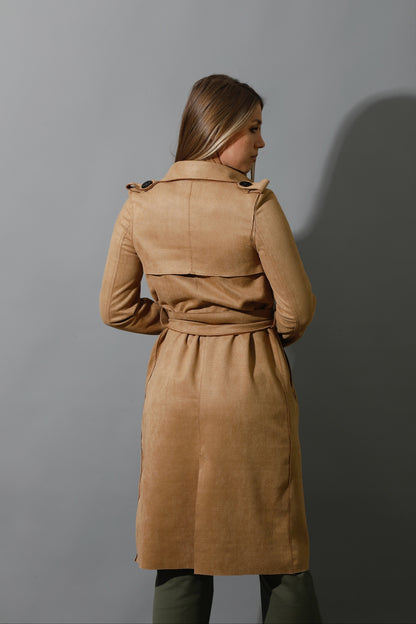 Wrap Trench Cardigan - Camel