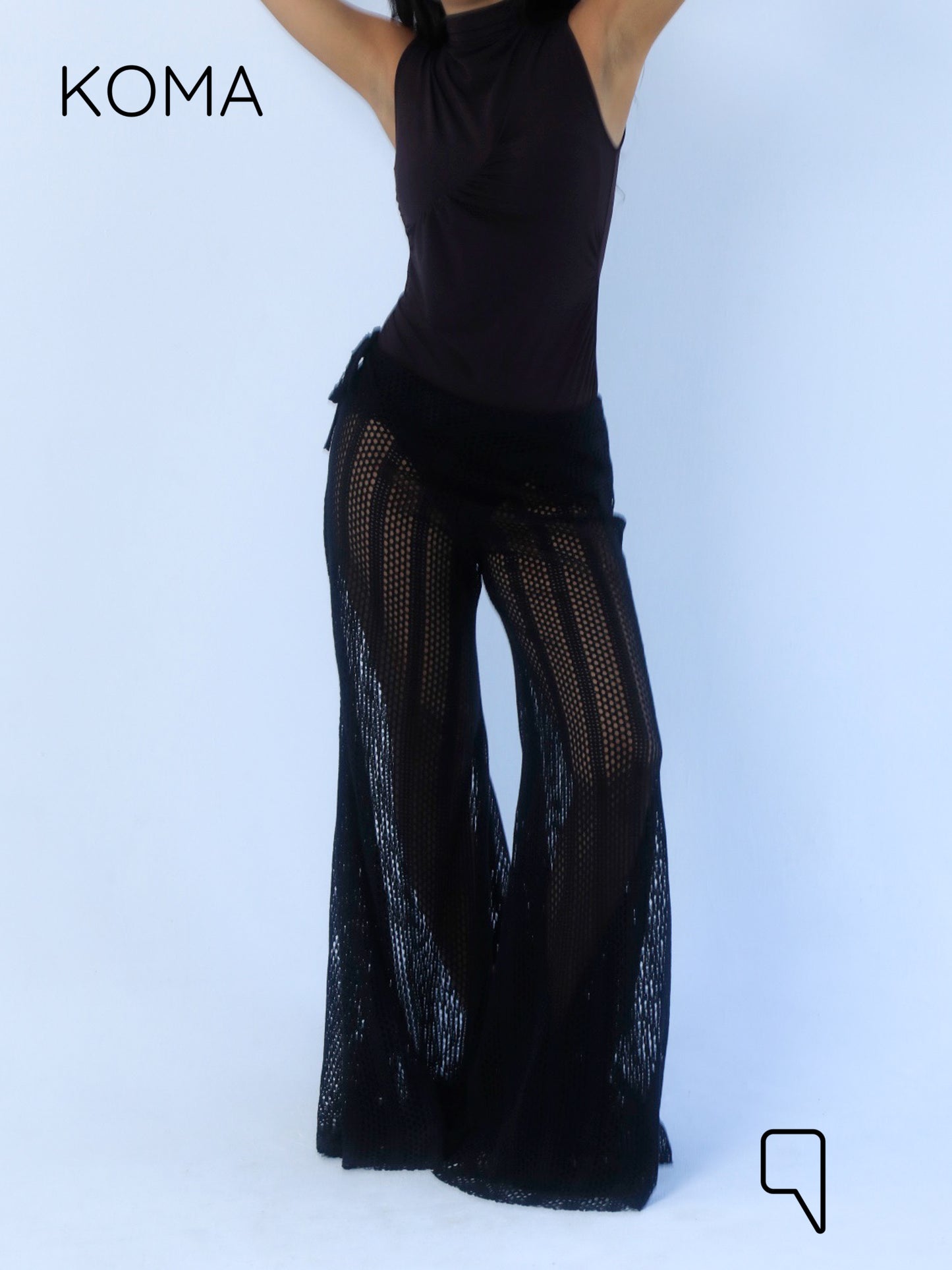 Paula Flare knitted Pants - Black