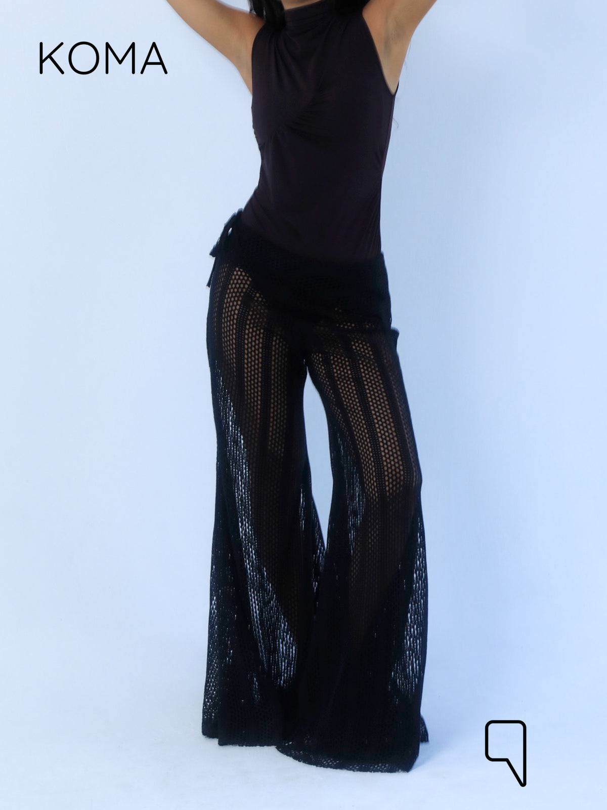 Paula Flare knitted Pants - Black