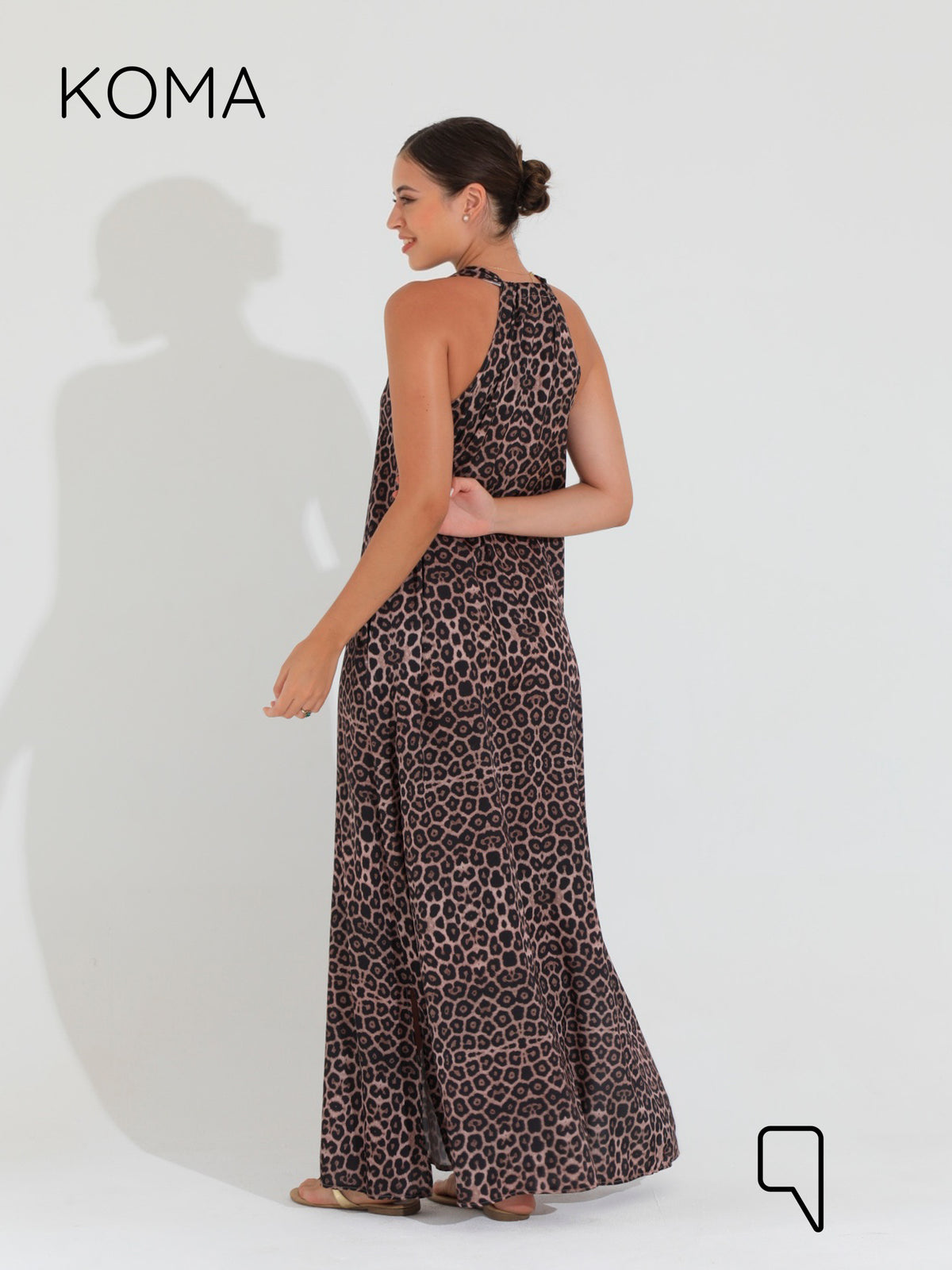 Paulina V Neck Maxi Dress - Multicolored Tiger