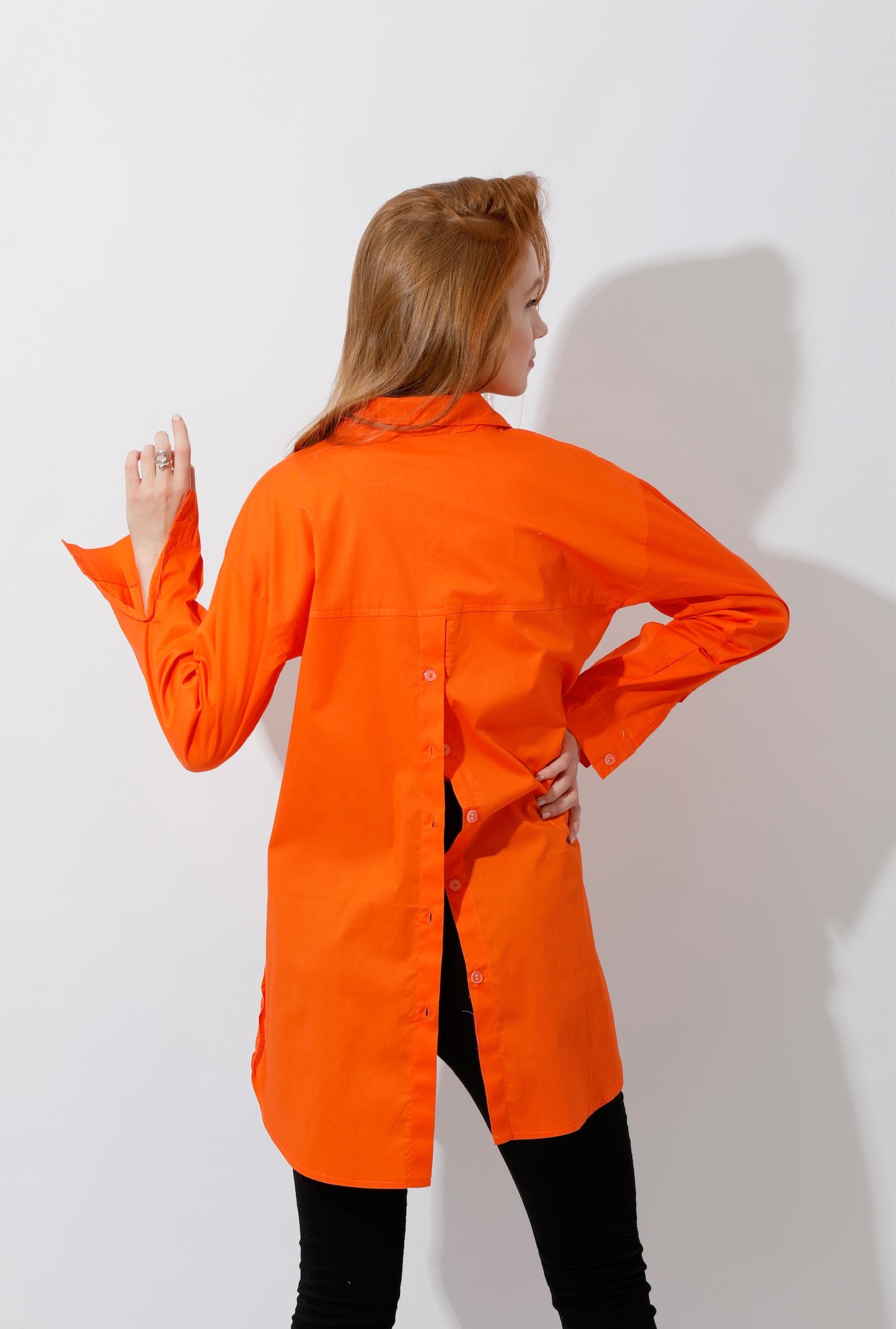 Buttons Back Shirt - Orange