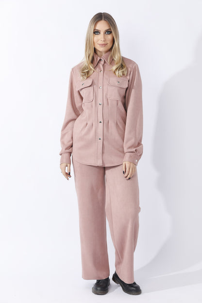 Suede Shirt - Pink
