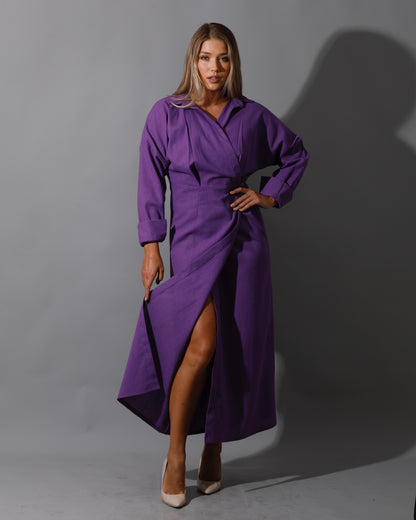 Wrapped Maxi Dress - Purple