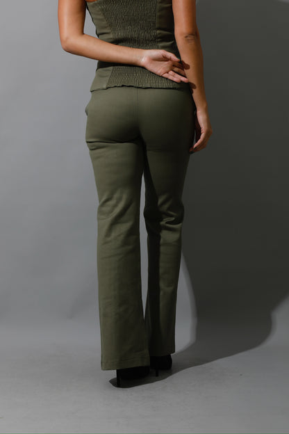 Co-Ord BootCut pants - Olive