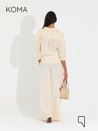 Matilda Long Sleeves Shirt - Beige