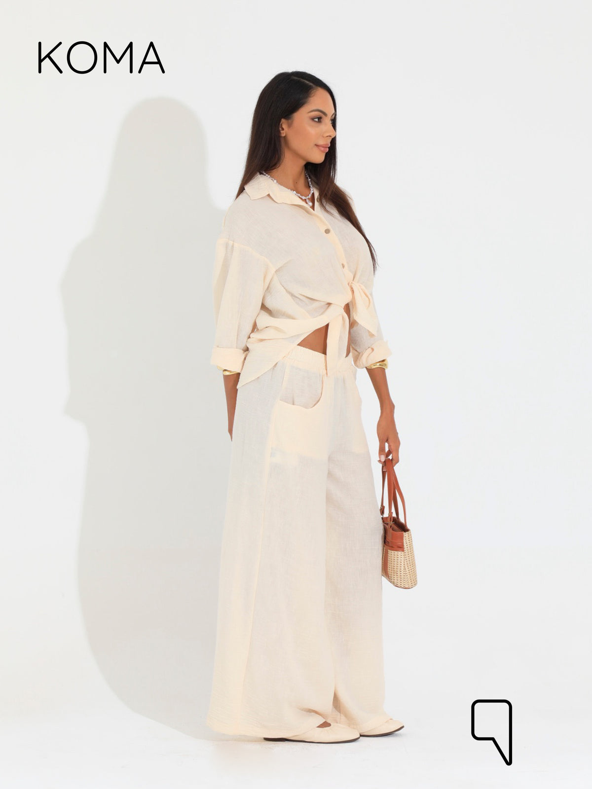Matilda Long Sleeves Shirt - Beige