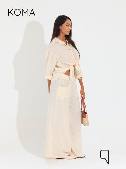 Matilda Long Sleeves Shirt - Beige