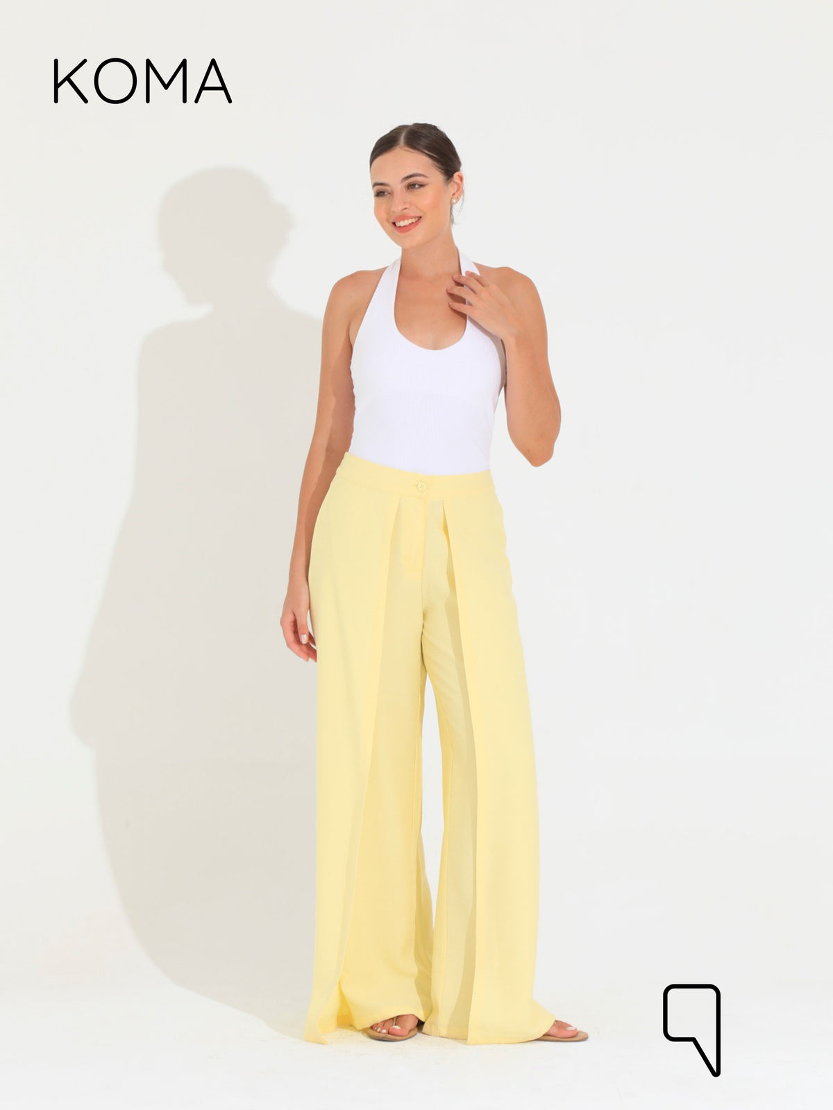 Kendra Double Layer Trousers - Yellow