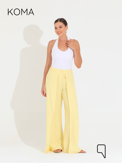 Kendra Double Layer Trousers - Yellow